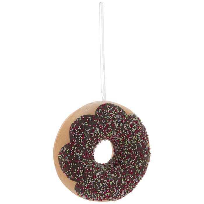 Santa Claus Chocolate Donut Ornament Icing Confetti Sugar Sprinkles Christmas Ornament Tree Decoration New Orleans krispy kreme Holiday