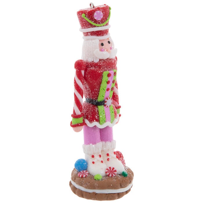 Candy Nutcracker Ornament Cane red white Peppermint Icing Confetti Sugar Sprinkles Christmas Ornament Tree Decoration Krispy kreme Holiday