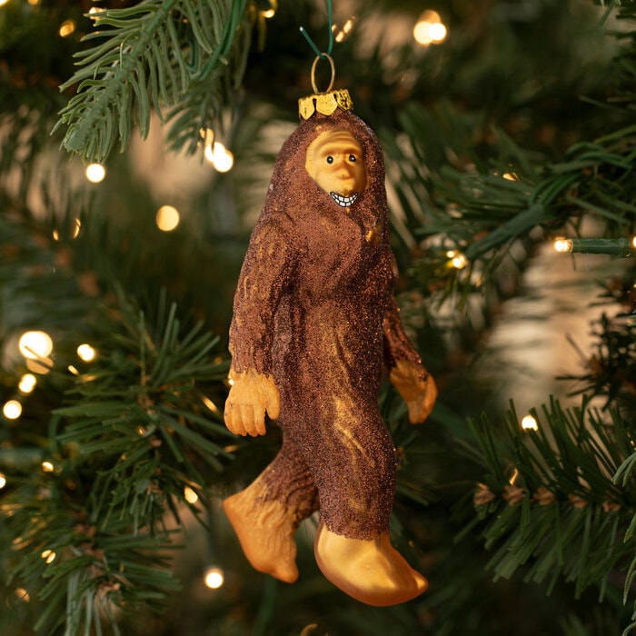 Big foot Sasquatch Blown Glass Ornament for Christmas Tree Christmas Holiday Tree Ornament Bigfoot