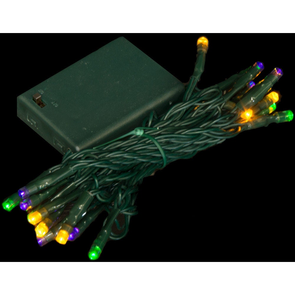 Mardi GRAS LED Lights:  20 LIGHTS! Purple Green Gold  Ornament Home Collection Decor Fat Tuesday