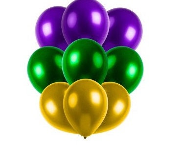 Mardi Gras  Balloon Kit, 9 Pieces Home Decor Parade Purple Green Gold Fat Tuesday