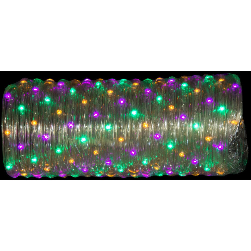 Mardi Gras LED Mardi Gras Rope Lights Ornament Home Decor Fat Tuesday 144 purple, green and yellow indoor/outdoor