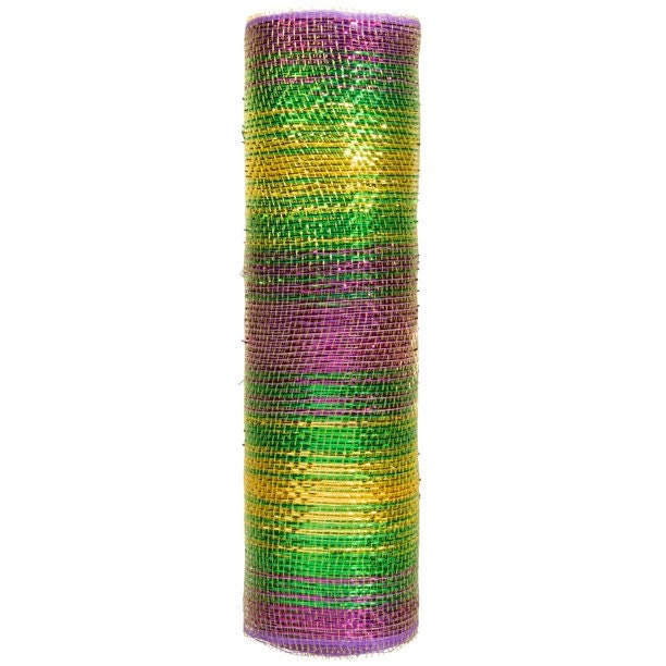 Mardi Gras 10.5 inch Mesh Display, Ombre Mesh Tree New Orleans purple green gold Home decorations