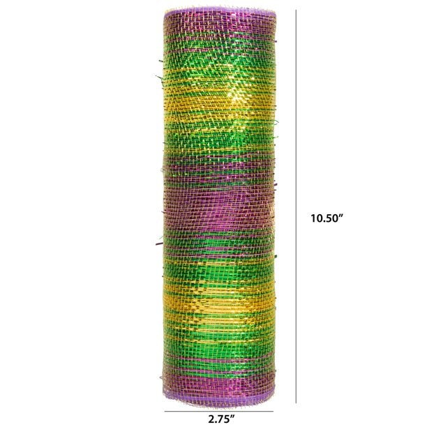 Mardi Gras 10.5 inch Mesh Display, Ombre Mesh Tree New Orleans purple green gold Home decorations