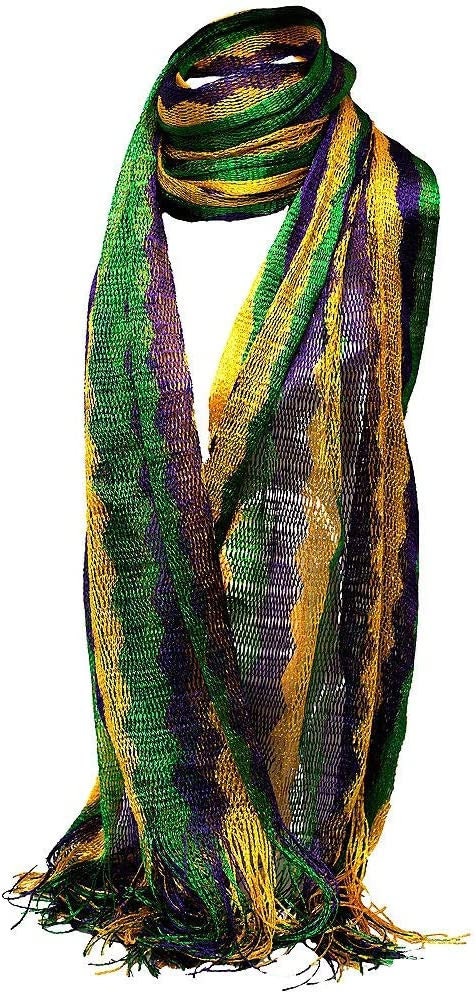 Mardi Gras Oblong Scarf Sexy New Orleans Carnival Fat Tuesday