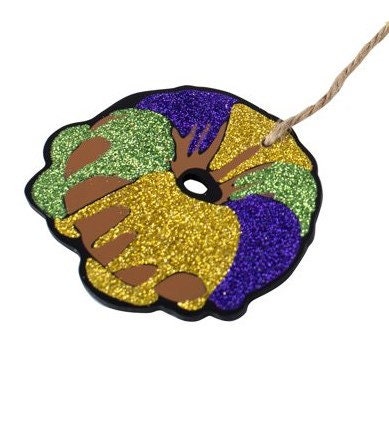 King Cake New Orleans Holiday Christmas Mardi Gras Ornament Tree Parade Decor