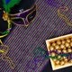 Mardi Gras 10.5 inch Mesh Display, Pinstripe Tree New Orleans purple green gold Home decorations