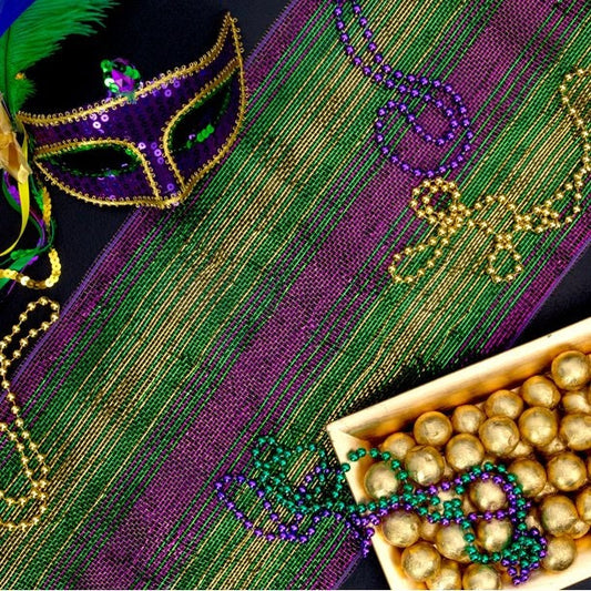 Mardi Gras 10.5 inch Mesh Display, Ombre Mesh Tree New Orleans purple green gold Home decorations