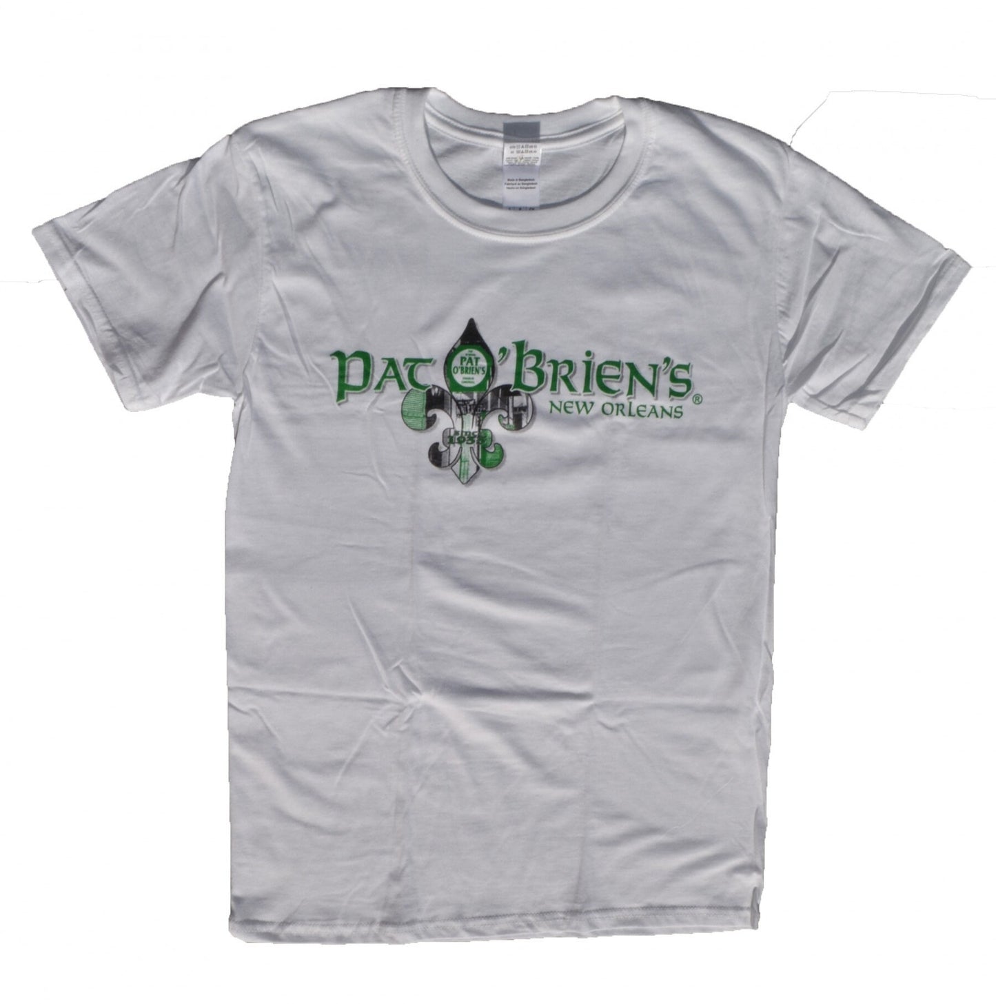 PAT O'BRIENS Fleur De Lis  T shirt top Parade Carnival Ball New Orleans  blouse Bourbon St. Party Hurricane Louisiana Drink