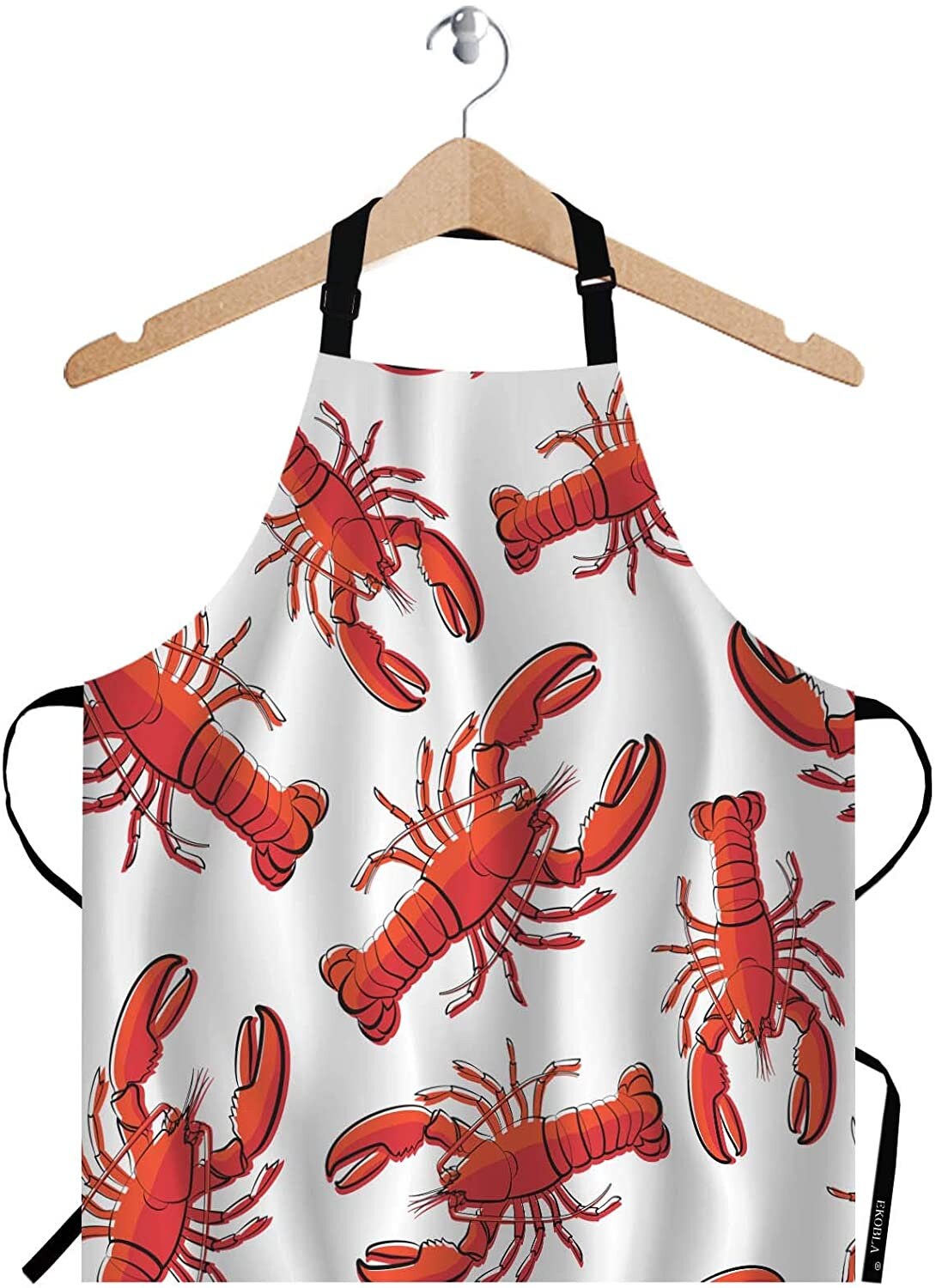 Crawfish Lobsters Aprons Red Nautical Decorative Crayfish Seafood Waterproof Resistant Chef Boil Party Supplies Decorations  Crab