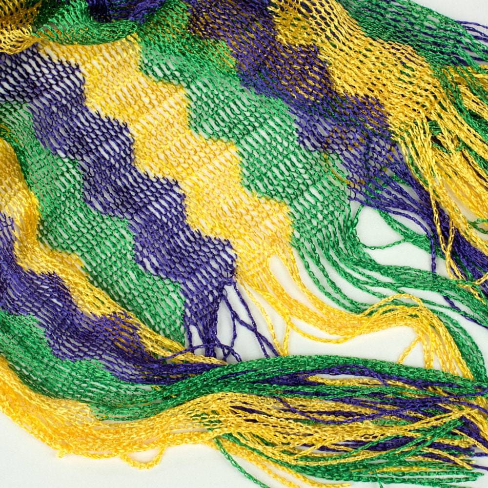 Mardi Gras Oblong Scarf Sexy New Orleans Carnival Fat Tuesday