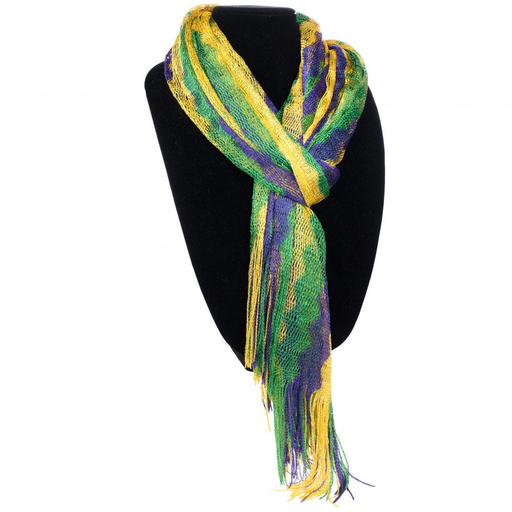 Mardi Gras Oblong Scarf Sexy New Orleans Carnival Fat Tuesday