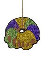 King Cake New Orleans Holiday Christmas Mardi Gras Ornament Tree Parade Decor