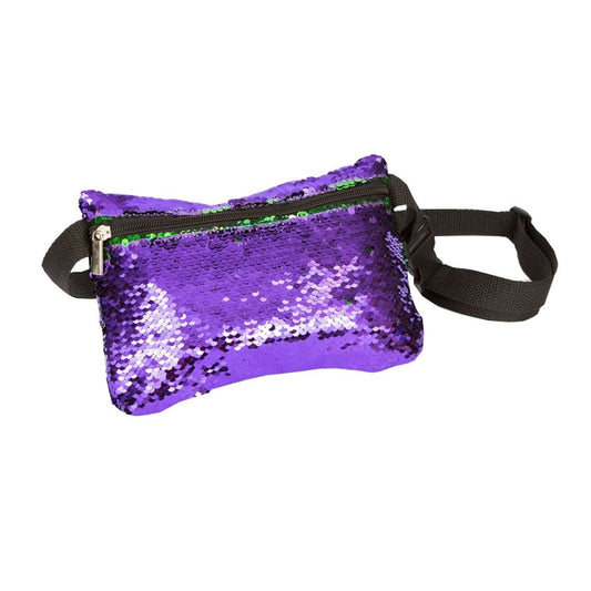 Mardi Gras Sequin Fanny Pack New Orleans NOLA Purple Green Gold Parade wear Purse