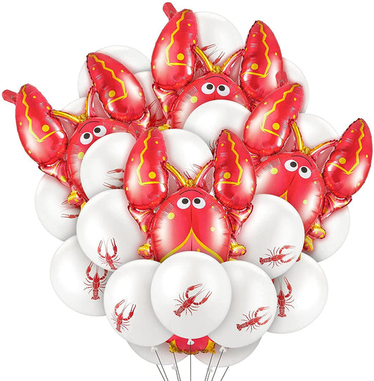 Crawfish Red JUMBO FOIL  3.5 Ft by 2.5 Ft  Balloons Lobster Seafood Boil Party New Orleans Cajun Birthday