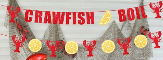 Crawfish Boil Lemon Banner Crawfish Boil Party Decorations  Crawfish Boil Party Supplies Decorations Crab Birthday Graduation baby Shower