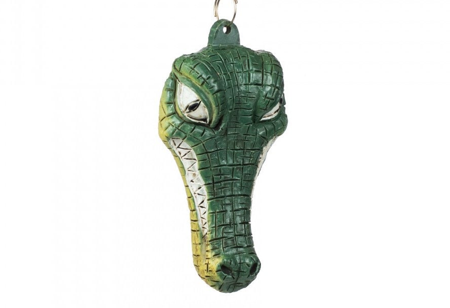 Gazing  Alligator Gator Head Hand Painted  New Orleans Christmas Mardi  Louisiana Cajun Creole Party Mardi Gras croc Crocodile Ornament