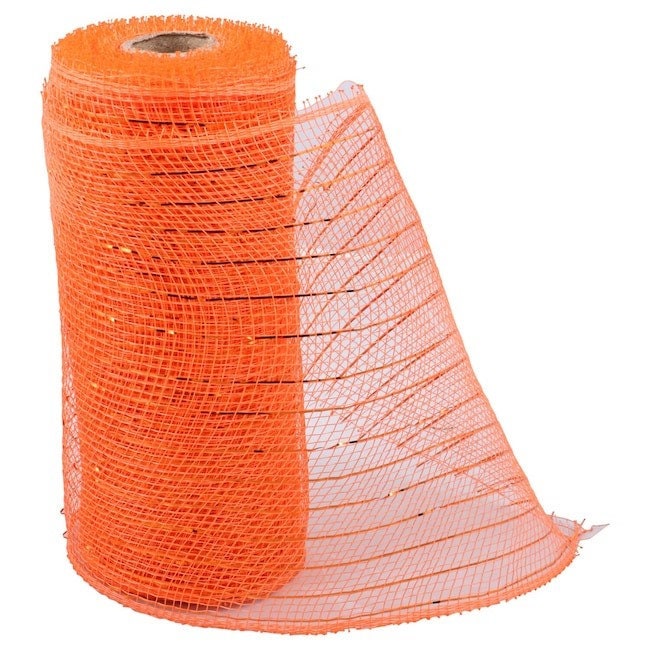 Purple black Orange (Your Choice) Decorative Mardi Gras Halloween Mesh, 5 yd. 15 total Rolls Home decorations Wreath