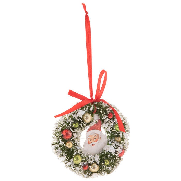 Santa Wreath Ornament Christmas Tree Ornament Chocolate marshmallow graham cracker