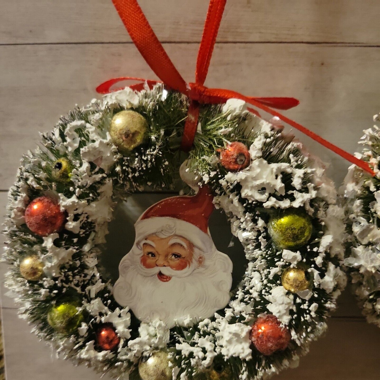 Santa Wreath Ornament Christmas Tree Ornament Chocolate marshmallow graham cracker