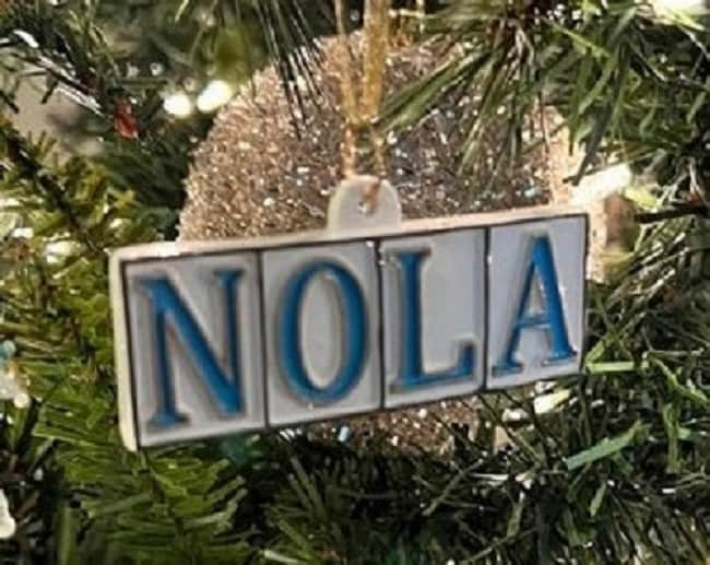 NOLA Tiles Street NOLA  Christmas Mardi Gras Holiday Tree Ornament fleur de lis Crescent City French Quarter New Orleans Gift pouch