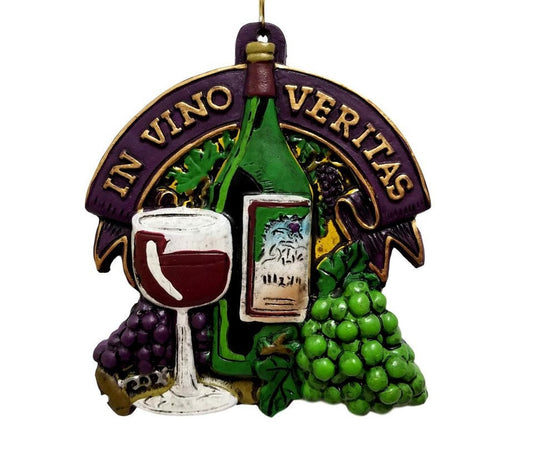 Red Wine Glass Bottle Grapes In Vino Veritas Mardi Gras New Orleans Christmas Mardi Gras Ornament  Mardi Gras Decorations decor