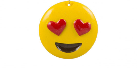 loving emoji heart eyes Christmas Tree Holiday Ornament