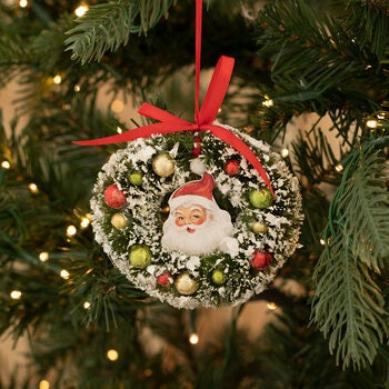 Santa Wreath Ornament Christmas Tree Ornament Chocolate marshmallow graham cracker