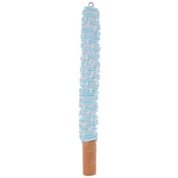 Blue & White Pretzel Stick Ornament Christmas Tree Ornament Chocolate marshmallow graham cracker