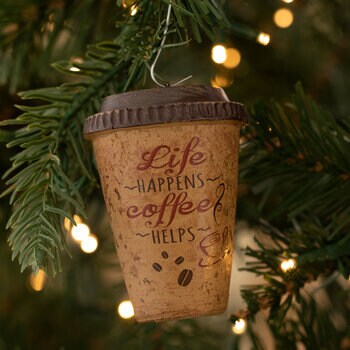 New Orleans  Life Happens, Coffee Helps Ornament Coffee  Pouch/ Bag Mardi Gras Decorations decor