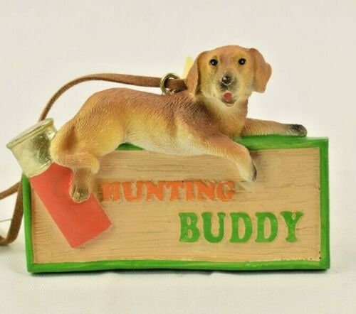 Hunting Buddy - Golden Retriever with Shotgun Shell Ornament Christmas Mardi Gras Tree Ornament New Orleans