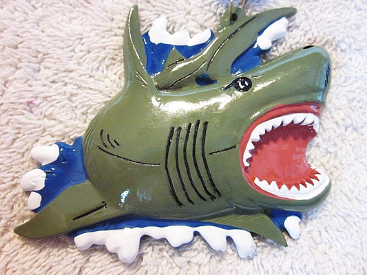 Shark Attack Fish Tree Ornament Christmas Ornament