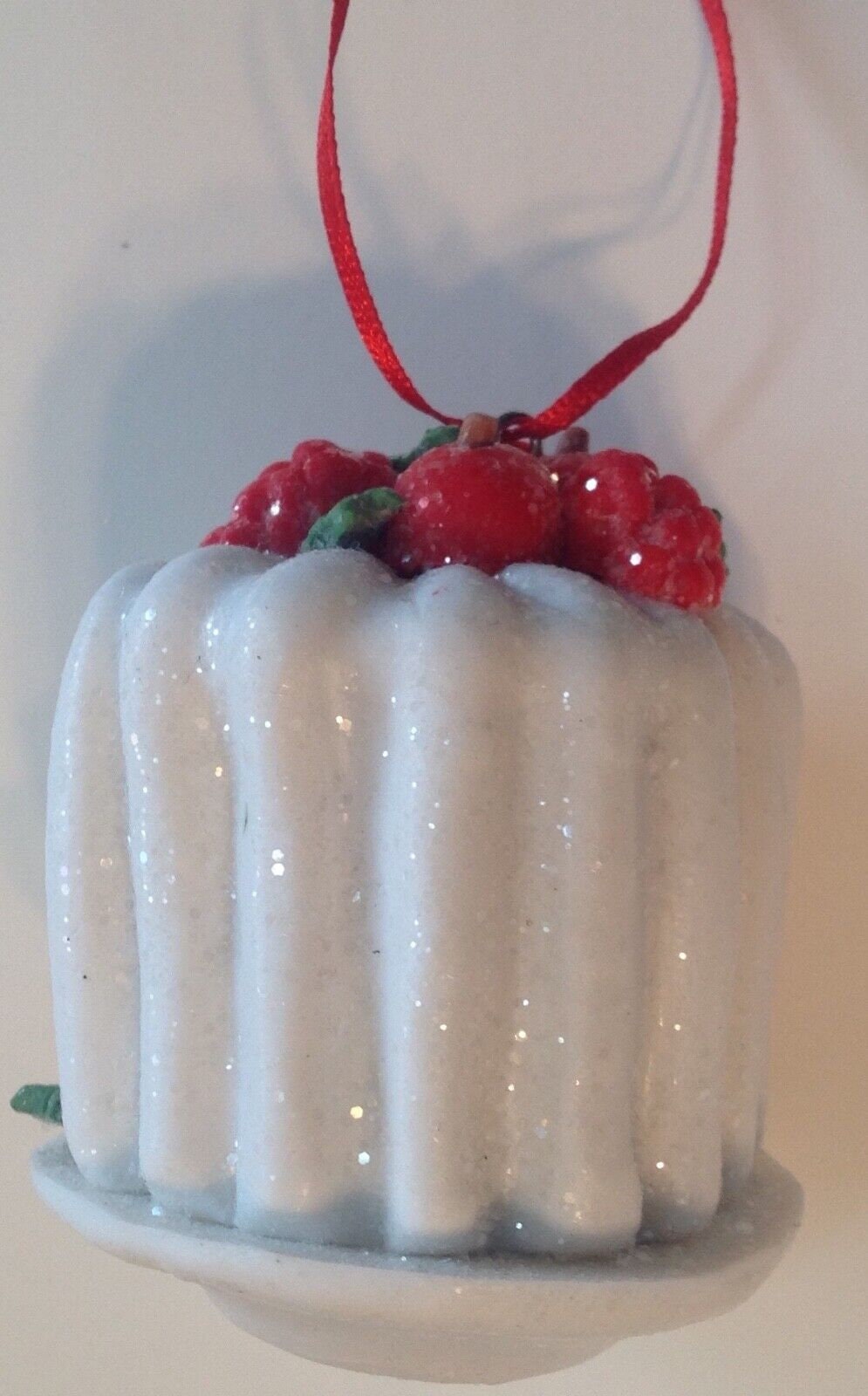 Layer Cake Raspberries  Raspberry King Cake Christmas Holiday New Orleans Mardi Gras Baby Ornament