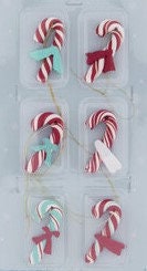 Candy Canes With Bows Mini Red White Candy Cane Peppermint Tree Decor Wreath Christmas Holiday ornament