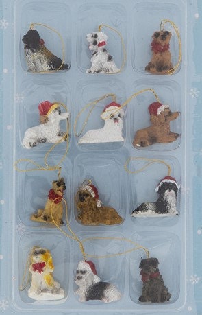 Mini Christmas dog Ornaments Christmas Mardi Gras Tree Ornament New Orleans