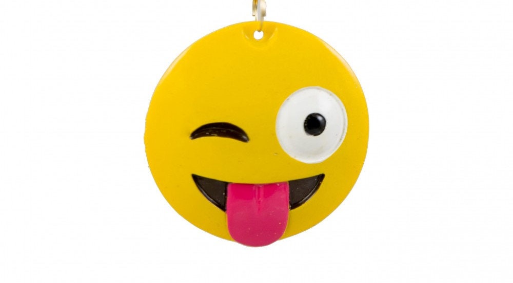 loving emoji Winking Tongue  eyes Christmas Tree Holiday Ornament