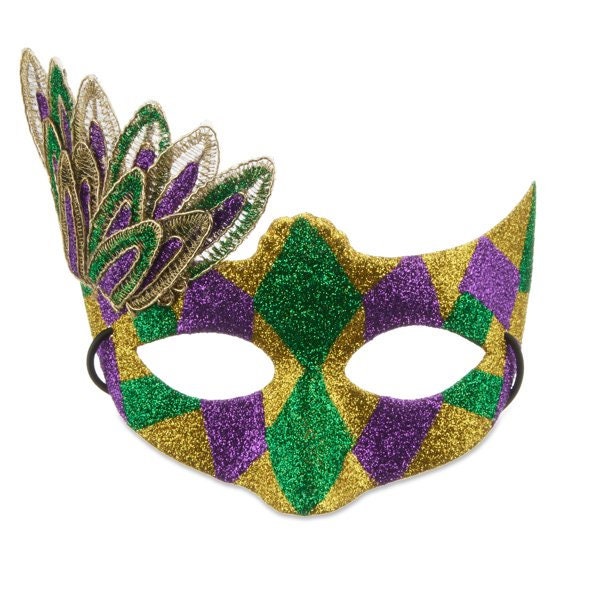 Mask Purple, Green, Gold New Orleans Carnival Mardi Gras Face Eye Decoration Wreath Decor Costume favor party Outfit