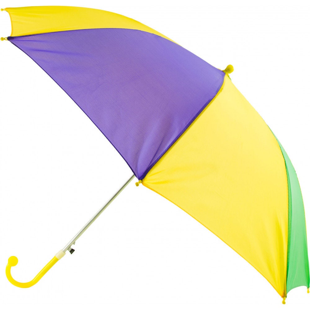 Mardi Gras  Umbrella Purple green gold stripe Parade