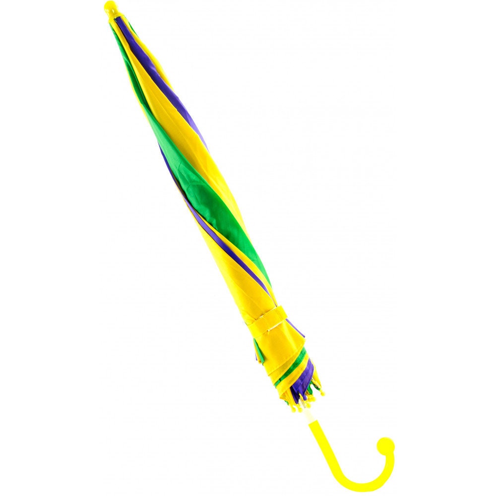 Mardi Gras  Umbrella Purple green gold stripe Parade