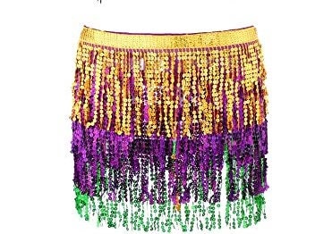 Mardi Gras Sequin Sequins wrap skirt Splash Party/ Parade/ Ball