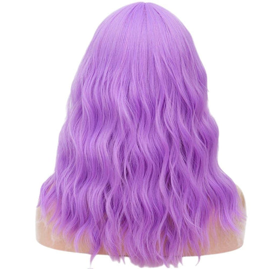 Mardi Gras  Wig- Purple long  wavy Wig Women Girls Mardi Gras Carnival Party Costume New Orleans Bourbon St Parade