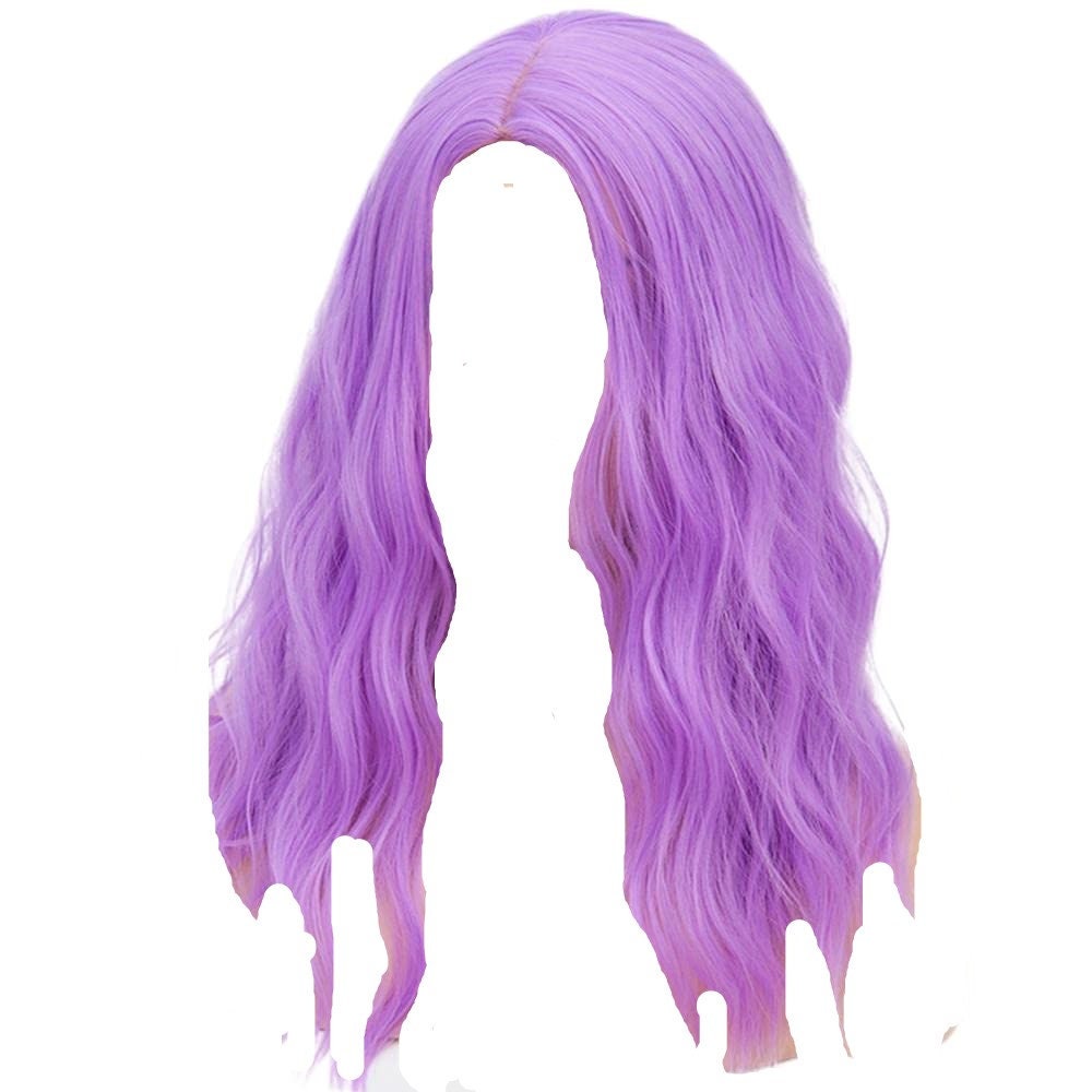 Mardi Gras  Wig- Purple long  wavy Wig Women Girls Mardi Gras Carnival Party Costume New Orleans Bourbon St Parade