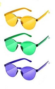 Mardi Gras Purple Green or Gold sunglasses parade wear party carnival CHOOSE COLOR BELOW