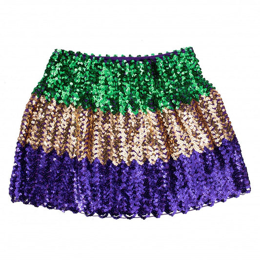 Mardi Gras Sequin Flared Skirt Splash Party/ Parade/ Ball