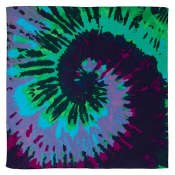 MARDI GRAS Tie Dye Bandana SCARF ombré Parade wear New Orleans purple green gold