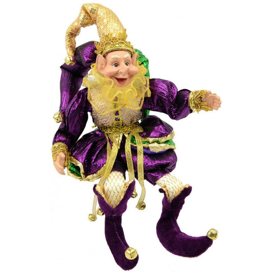 RENAISSANCE  Elegant  Mardi Gras Jester elf Plush Doll New Orleans Parade Decoration Decor Carnival Ball