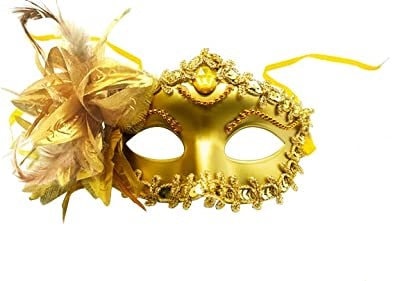 Mask GoldNew Orleans Carnival Mardi Gras Face Eye Decoration Wreath Decor Costume favor party Outfit masquerade