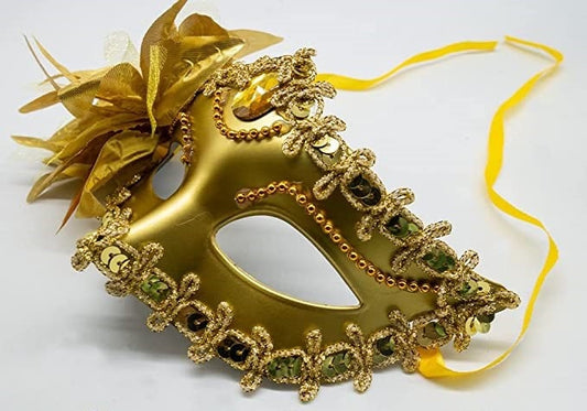 Mask GoldNew Orleans Carnival Mardi Gras Face Eye Decoration Wreath Decor Costume favor party Outfit masquerade