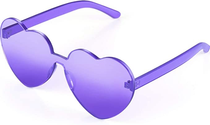 Mardi Gras Heart Purple Green or Gold sunglasses parade wear party carnival CHOOSE COLOR BELOW