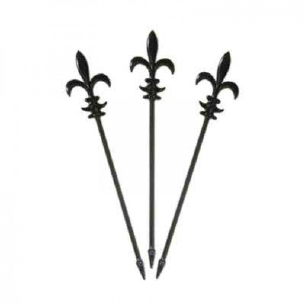 Mardi gras Fleur de Lis Party Picks: Black (20 ) Foodpics Cupcake Toppers Parade parade party pick